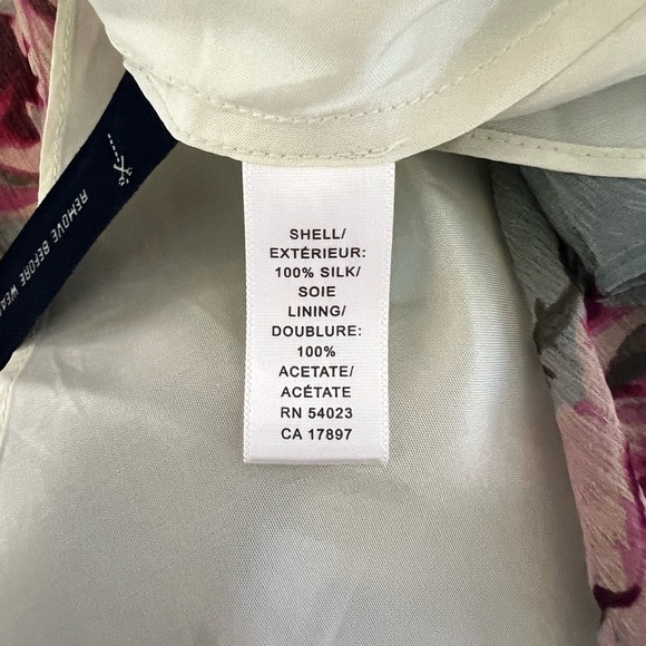 Banana Republic Silk Floral Green Pink Skirt Size 4 - Picture 4 of 4